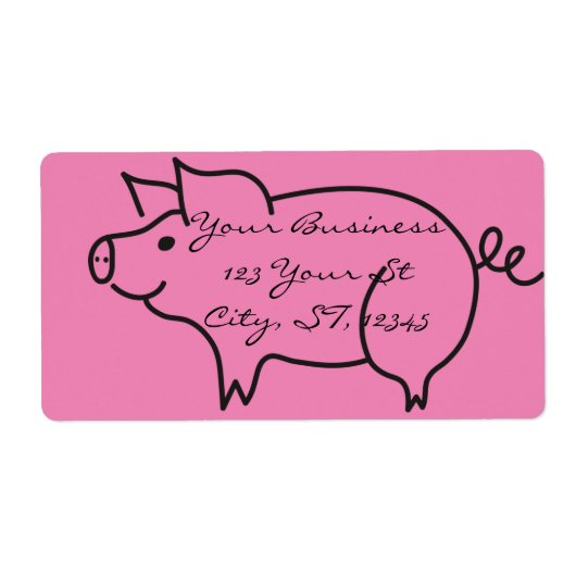Étiquette Tonnerre d'animal de porc (Devant)