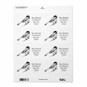 Étiquette Tonnerre de chickadee à calotte noire (Feuille entière)