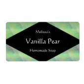 Étiquette Tons de savon vert ou bougie (Devant)