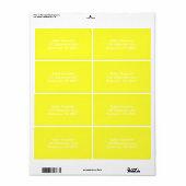 Étiquette Top Coloré (Feuille entière)