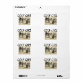 Étiquette TOP Golf Girl (Feuille entière)