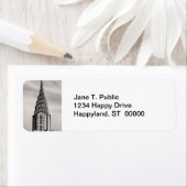 Étiquette Top of the Chrysler Building NYC - B&W (En situation)