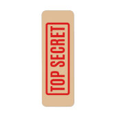 Étiquette Top Secret (Devant)