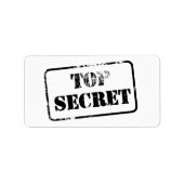 Étiquette Top Secret (Devant)