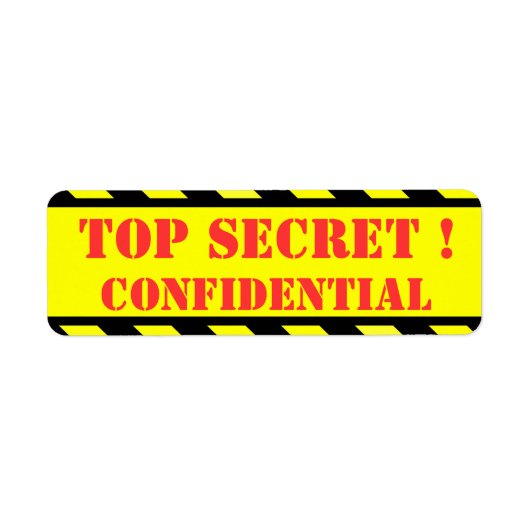 Étiquette top secret - confidentiel (Devant)