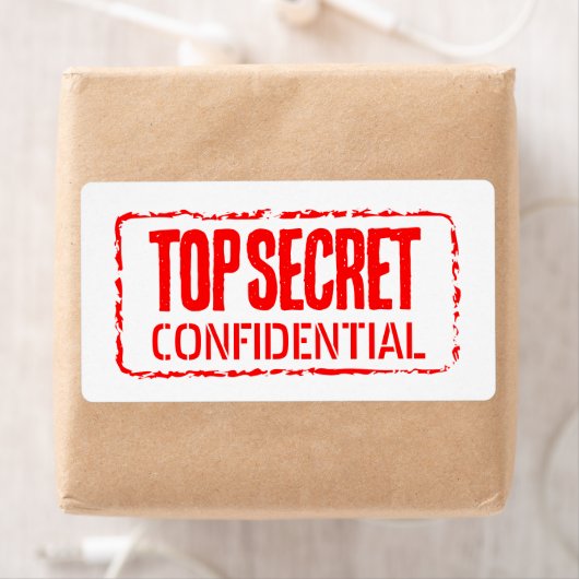 Étiquette Top Secret confidentiel expédition des timbres en (En situation)
