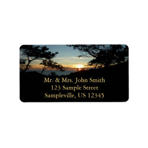 Étiquette Torrey Pine Sunset III Paysage californien