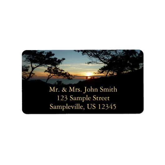 Étiquette Torrey Pine Sunset III Paysage californien (Devant)