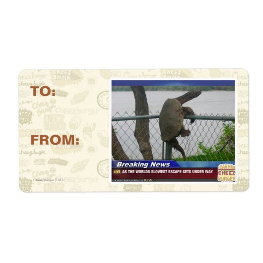 Étiquette Tortue en voie de disparition (Devant)