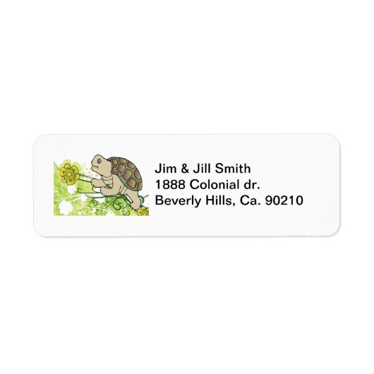 Étiquette Tortue Sur Vins (Devant)
