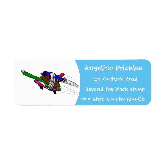 Étiquette Tortue volante (Devant)