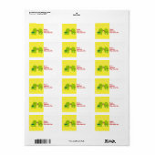 Étiquette Tortues amoureuses (Feuille entière)