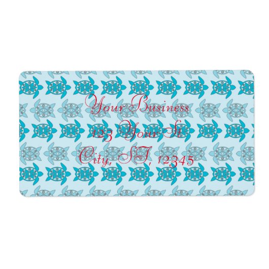 Étiquette Tortues bleues nager Thunder_Cove (Devant)