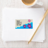 Étiquette Tortues de Honu rose (En situation)