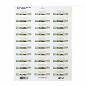 Étiquette Toscane aquarelle illustration Mariage Skyline (Feuille entière)