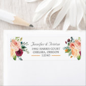 Étiquette Toscane Botanique Floral Adresse de retour (En situation)