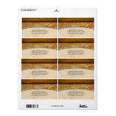 Étiquette Toscane Marbre de Pierre Architectural Personnalis (Feuille entière)