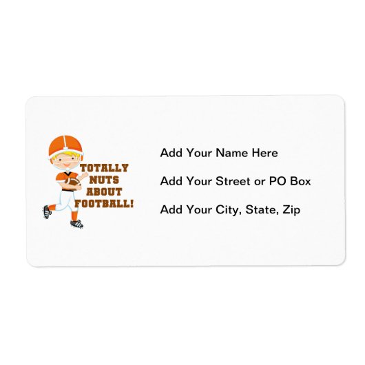 Étiquette Totalement Nuts au sujet du football (Devant)