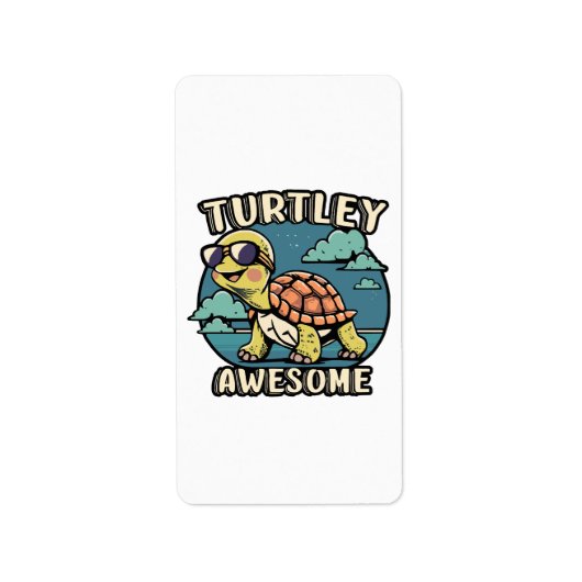 Étiquette Totalement tortue (Devant)