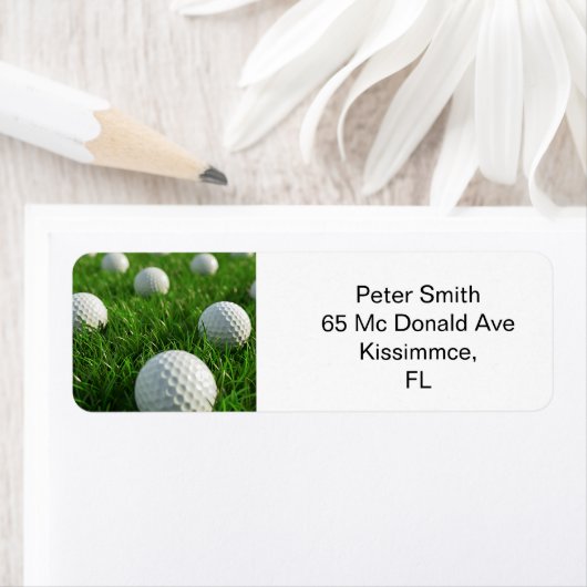 Étiquette Touche Parfaite À Thème Golf (En situation)