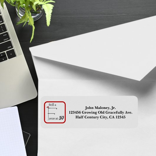 Étiquette Toujours une force à 50 Anniversaire de golf thème