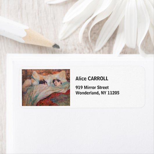 Étiquette Toulouse-Lautrec - Le Lit (En situation)