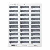 Étiquette Tour Eiffel d'hiver, Balloirs de Noël Adresse (Feuille entière)