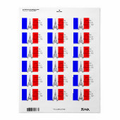 Étiquette Tour Eiffel France (Feuille entière)