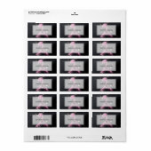 Étiquette Tour Eiffel Lune de nuit (Feuille entière)