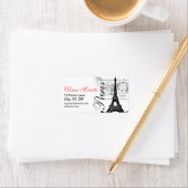Étiquette Tour Eiffel vintage (En situation)