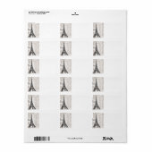 Étiquette Tour Eiffel vintage moderne (Feuille entière)