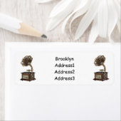 Étiquette Tourne-disque dessin animé (En situation)