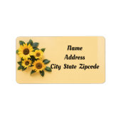 Étiquette Tournesol (Devant)