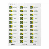 Étiquette Tournesol (Feuille entière)