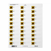 Étiquette Tournesol (Feuille entière)