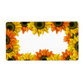 Étiquette tournesol (Devant)