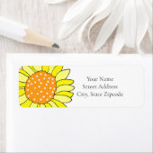 Étiquette Tournesol à main (En situation)