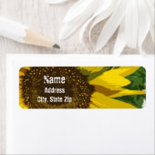 Étiquette Tournesol Artisé Jaune clair Fleur d'été (En situation)