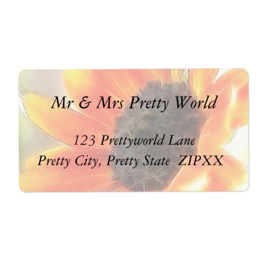 Étiquette Tournesol clair et gras (Devant)