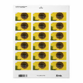 Étiquette Tournesol de l'Oie du matin (Feuille entière)