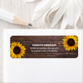 Étiquette Tournesol Elégant Pays Rustique Gold Mariage Labe (En situation)