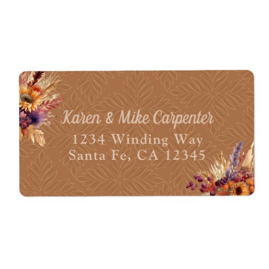 Étiquette Tournesol en terre cuite de Bohême (Devant)