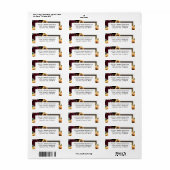 Étiquette Tournesol et Rose Bourgogne Rouge Mariage bleu de (Feuille entière)