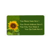 Étiquette Tournesol jaune (Devant)