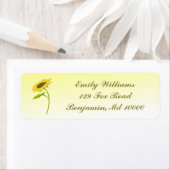 Étiquette Tournesol jaune (En situation)