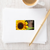 Étiquette Tournesol jaune vif (En situation)