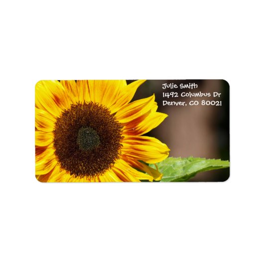 Étiquette Tournesol jaune vif (Devant)