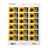 Étiquette Tournesol jaune vif (Feuille entière)