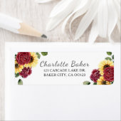 Étiquette Tournesol moderne et florale Rose (En situation)