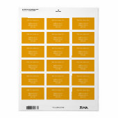 Étiquette Tournesol Orange couleur solide (Feuille entière)